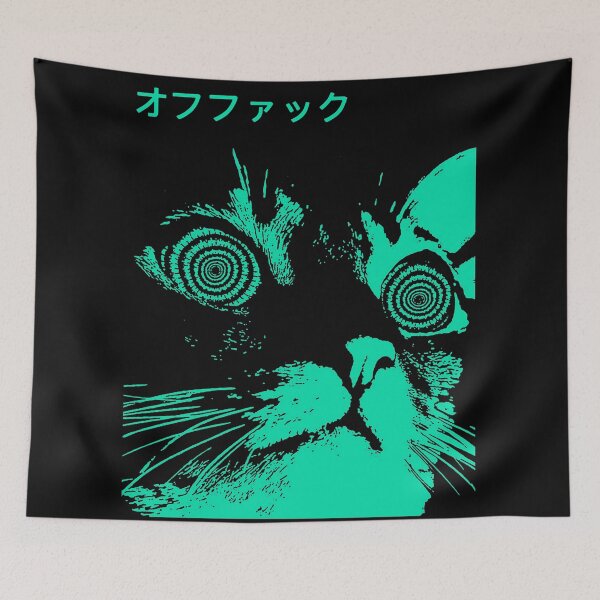 Item preview, Vaporwave Cool Cat Japanese Urban Neon Style designed and sold by OWLvision33.