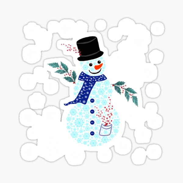 Item preview, Snowflake Snowman Happy Wintertime designed and sold by Dusanka Djeric.