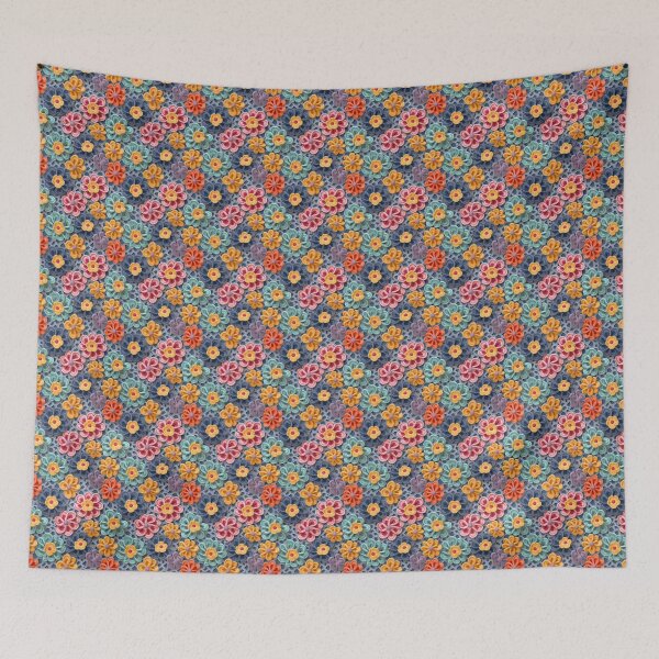 Item preview, Crochet Flowers - Blue designed and sold by hippokraken.