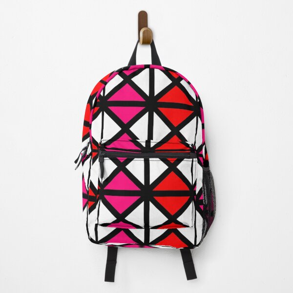 Item preview, Red Pink White Bold Triangles designed and sold by Lois Eastlund.