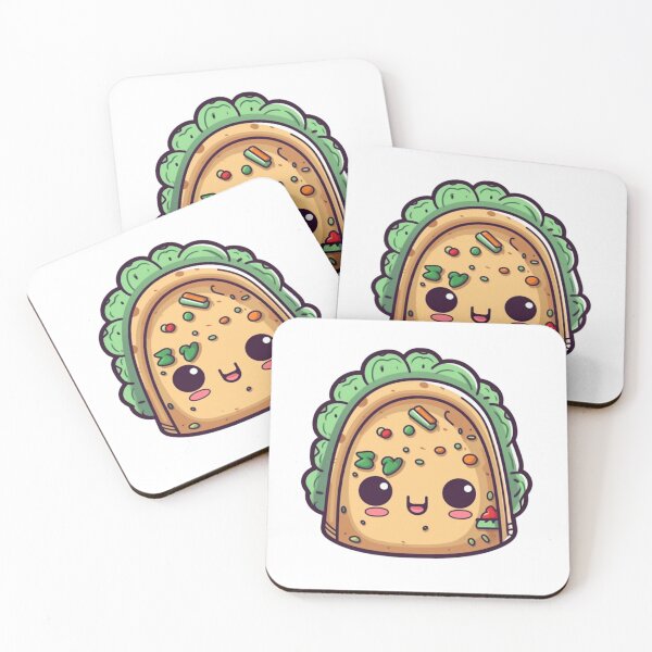 Item preview, Cute Cartoon Taco Sticker Kawaii designed and sold by HandCraftedArt.