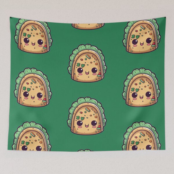 Item preview, Cute Cartoon Taco Sticker Kawaii designed and sold by HandCraftedArt.
