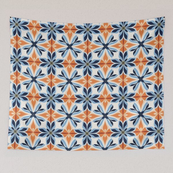Item preview, Pattern Swatch, Orange and Blue No 2 designed and sold by Starliteflower.