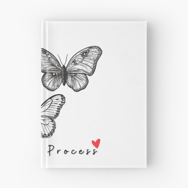 Item preview, Black and White Butterfly illustration "Trust the Process" Graphic Tee designed and sold by HandCraftedArt.