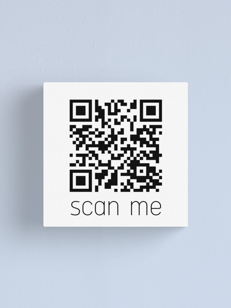 Rick roll qr code with no ads - stickers | Canvas Print