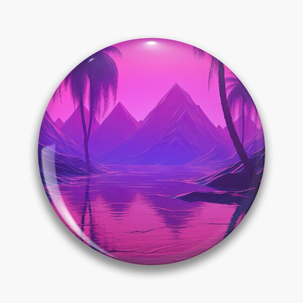 Item preview, Dreamy Horizons: A Nighttime Synthwave Oasis designed and sold by Mullet Monkey.
