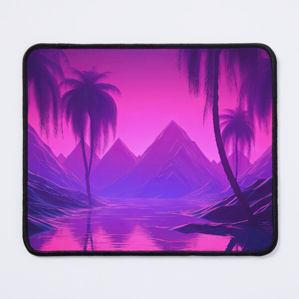 Item preview, Dreamy Horizons: A Nighttime Synthwave Oasis designed and sold by Mullet Monkey.