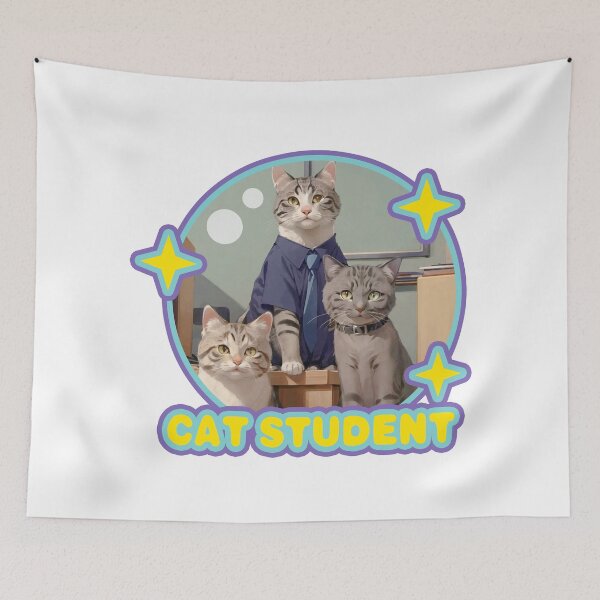 Item preview, Cat Student,Cat miaw,cat miaw love,Student Cat  designed and sold by Lychee Design.