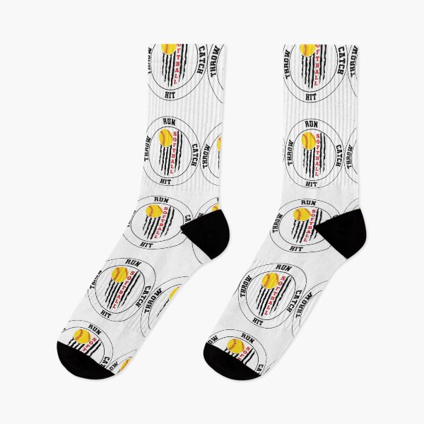 Item preview, Funny Softball Run Catch Hit Throw Girls Women designed and sold by R&BApparel.