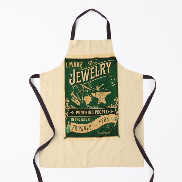 Item preview, I make jewelry because punching people in the face is frowned upon Jewelry maker gift bench jeweler poster metalsmith studio decoration humor designed and sold by MetalicBabe.