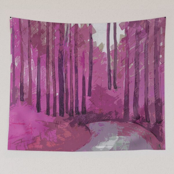 Item preview, Fuchsia Forest Roadway designed and sold by Alexandria Levin.