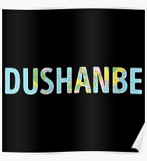 Dushanbe World Map - Cool Tajikistan Traveler Gift Poster