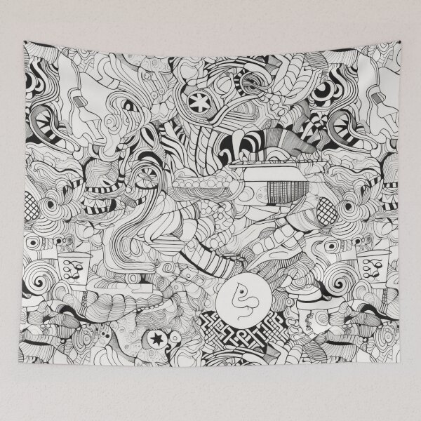 Item preview, Black and White Pattern Swatch No. 2 designed and sold by Starliteflower.