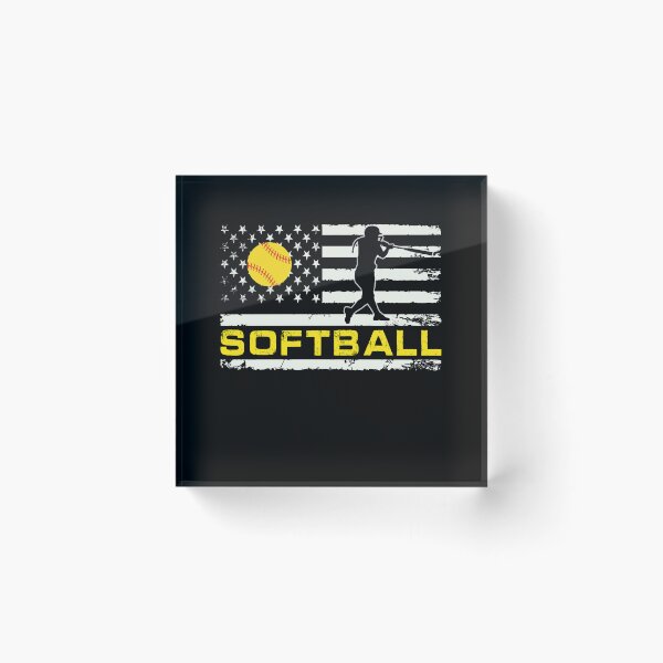 Item preview, Softball American Flag Fun Softball Fan designed and sold by R&BApparel.