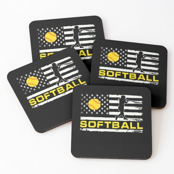 Item preview, Softball American Flag Fun Softball Fan designed and sold by R&BApparel.