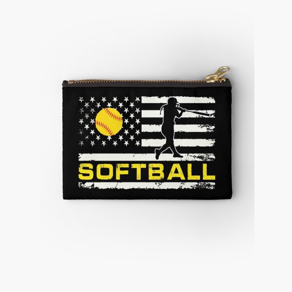 Artikelvorschau, Softball-amerikanische Flagge Spaß-Softball-Fan entworfen und verkauft von R&BApparel.