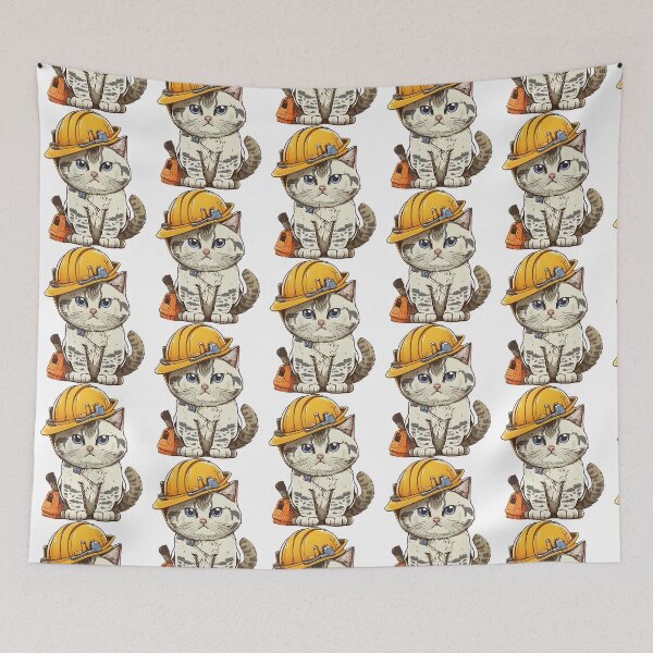 Item preview, A CAT WITH S HARD HAT - Cat Design - catswithhardhats   designed and sold by olliecisneros3.