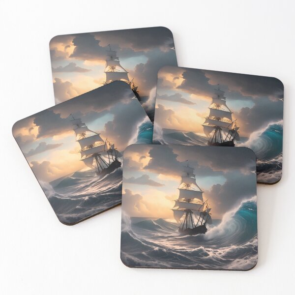 Item preview, SHIP IN OCEAN STORM  designed and sold by basitcv.