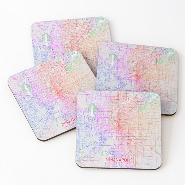 Item preview, Indianapolis City Map of Indiana, USA - Colorful designed and sold by deMAP.