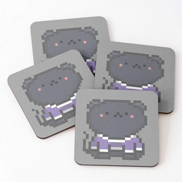 Item preview, Pixel Quiet Scottish Fold Dark Grey Cat 90 designed and sold by sosorimaru.