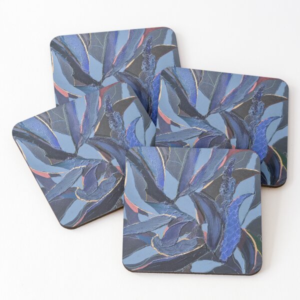 Item preview, Midnight Blue Leaves Painting designed and sold by leahgay.