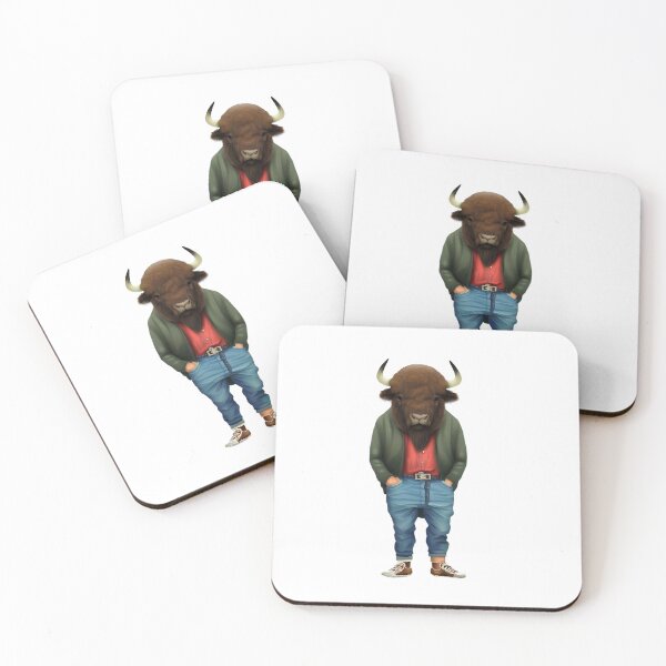 Item preview, Hipster Bull V7 designed and sold by HipsterAnimals.