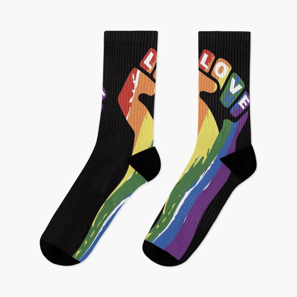 Item preview, rainbow-colored fist designed and sold by LiberaCaballo.
