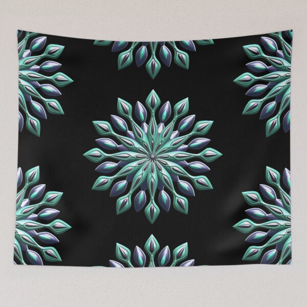 Item preview, Plum and Pale Mint Petals Mandala designed and sold by FalcoSkyWolf.