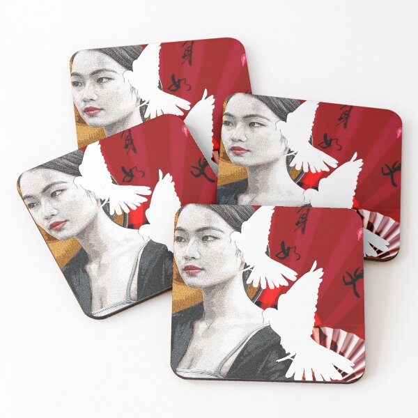 Item preview, Japanese Woman with Doves designed and sold by Leila8888.