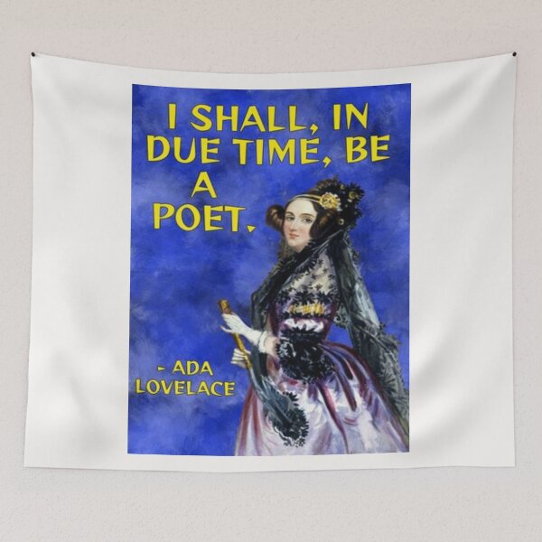 Item preview, Radical Feminist Quote - Ada Lovelace - I Shall In Due Time Be A Poet designed and sold by LethalPixieDust.