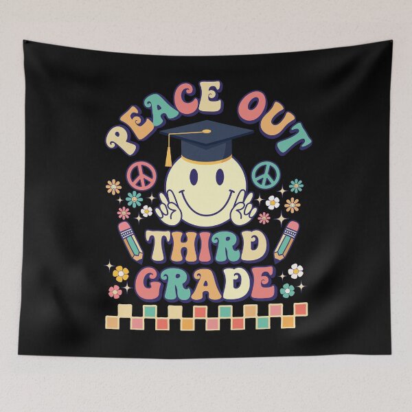 Item preview, Peace Out Third Grade Retro Groovy 3rd Grade Teacher Student Graduation  designed and sold by ohmier.