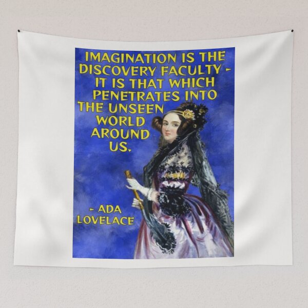Item preview, Radical Feminist Quote - Ada Lovelace - Imagination Is The Discovery Faculty - It IsThat Which Penetrates Into The Unseen World Around Us designed and sold by LethalPixieDust.