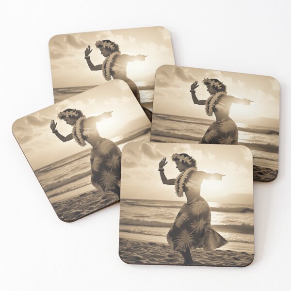 Item preview, Sunset Hula: A Vintage Dream of Waikiki's Golden Sands designed and sold by MyEliteThreads.