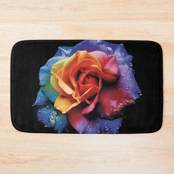 Item preview, Rainbow Drops: A Single Rose Adorned with Water Droplets designed and sold by MonsterMatt87.