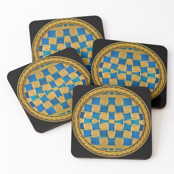 Item preview, Kaleidoscope New Kingdom Geometric Tile in Celtic Circle Frame 11 designed and sold by Swabcraft.