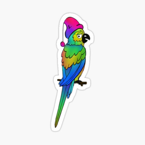 Colorful parrots Sticker