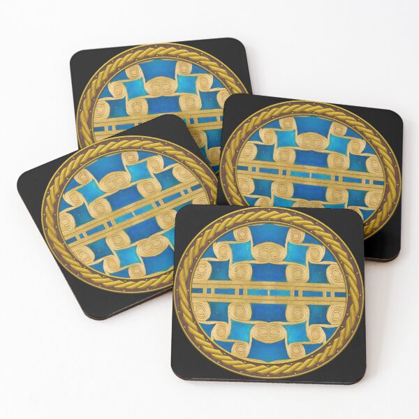 Item preview, Kaleidoscope New Kingdom Geometric Tile in Celtic Circle Frame 16 designed and sold by Swabcraft.