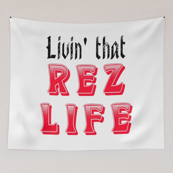 Item preview, Livin' That Rez Life - Black / Red designed and sold by JMWCD.