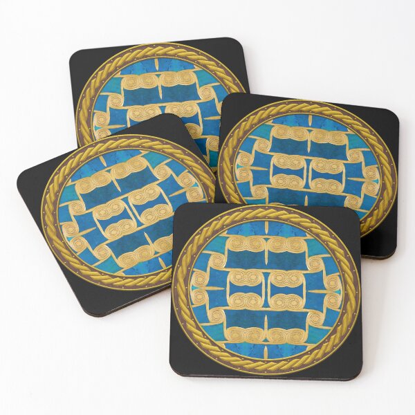 Item preview, Kaleidoscope New Kingdom Geometric Tile in Celtic Circle Frame 18 designed and sold by Swabcraft.