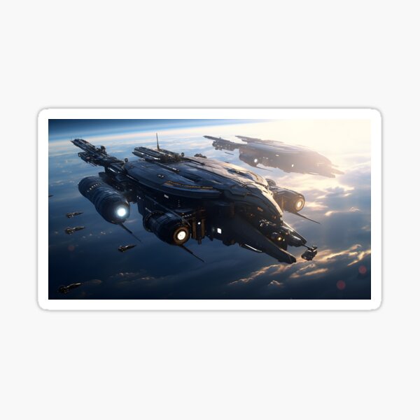 Item preview, Beyond the Horizon: A Spaceship in Orbit Above Earth designed and sold by MonsterMatt87.