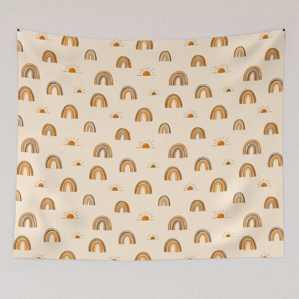 Item preview, Handpainted rainbow-neutral brown designed and sold by inkbearblue.