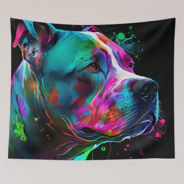 Item preview, Colorful Pittie (9) designed and sold by Pittie Dog Club.