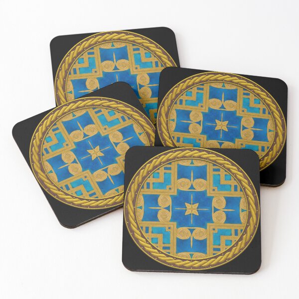 Item preview, Kaleidoscope New Kingdom Geometric Tile in Celtic Circle Frame 22 designed and sold by Swabcraft.