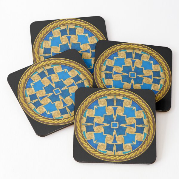 Item preview, Kaleidoscope New Kingdom Geometric Tile in Celtic Circle Frame 25 designed and sold by Swabcraft.