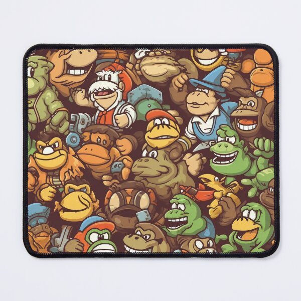 Item preview, Pixelated Nostalgia: A Repeating Pattern of Classic Arcade Game Character??️ designed and sold by RobotBadGuy0.