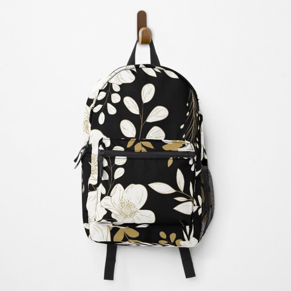 Item preview, Black and Gold minimal floral seamless pattern designed and sold by Ladies-Boutique.