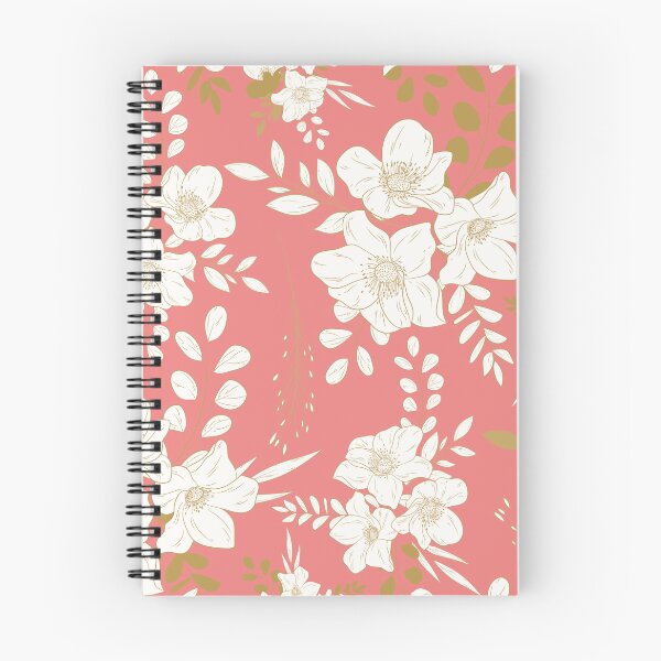 Item preview, Coral and Gold minimal floral seamless pattern designed and sold by Ladies-Boutique.