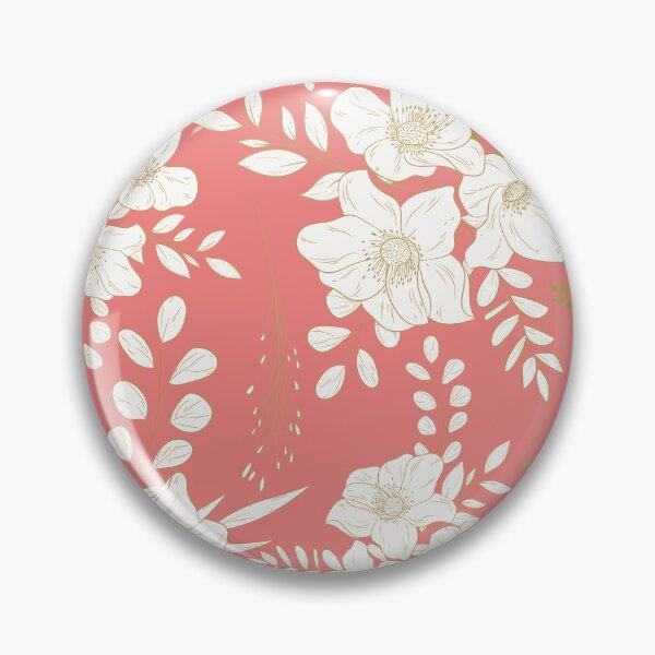 Item preview, Coral and Gold minimal floral seamless pattern designed and sold by Ladies-Boutique.