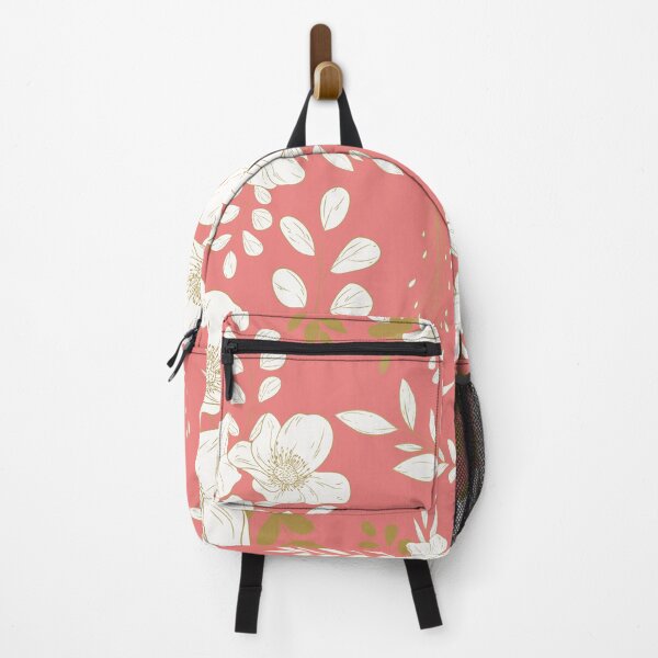 Item preview, Coral and Gold minimal floral seamless pattern designed and sold by Ladies-Boutique.