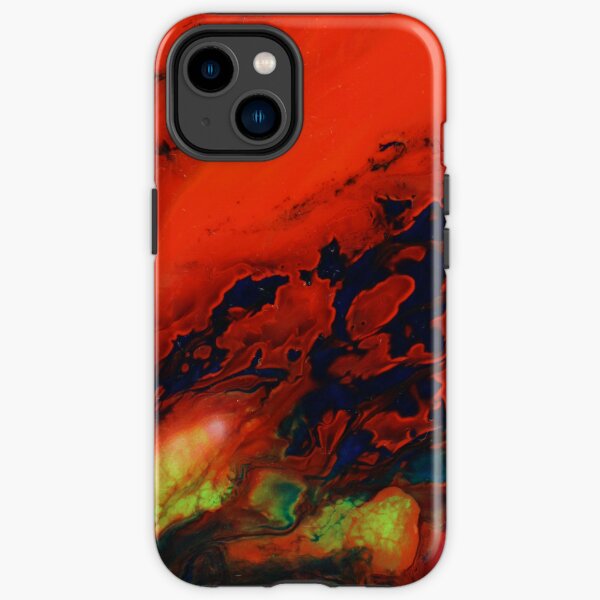 Scorch Abstract Red Fluid Art iPhone Tough Case